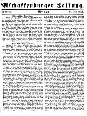 Aschaffenburger Zeitung Sonntag 23. Juli 1854