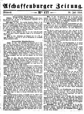 Aschaffenburger Zeitung Mittwoch 26. Juli 1854