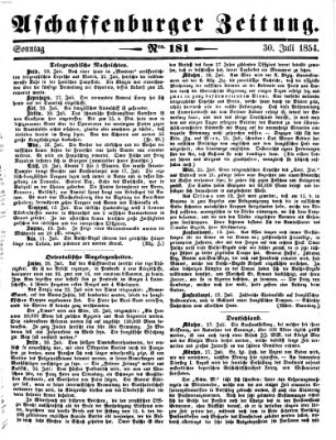 Aschaffenburger Zeitung Sonntag 30. Juli 1854