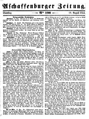 Aschaffenburger Zeitung Samstag 19. August 1854