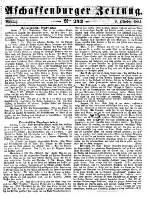 Aschaffenburger Zeitung Montag 9. Oktober 1854