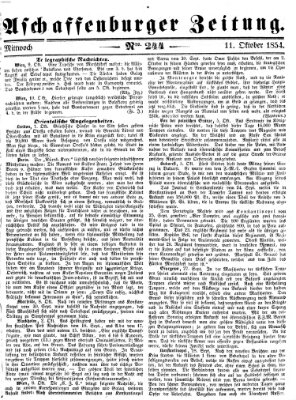 Aschaffenburger Zeitung Mittwoch 11. Oktober 1854