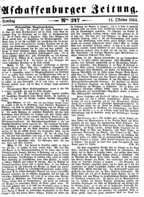 Aschaffenburger Zeitung Samstag 14. Oktober 1854