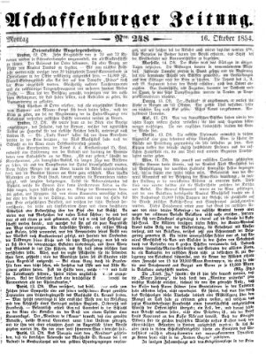 Aschaffenburger Zeitung Montag 16. Oktober 1854