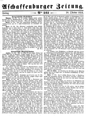 Aschaffenburger Zeitung Freitag 20. Oktober 1854