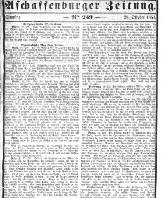 Aschaffenburger Zeitung Samstag 28. Oktober 1854