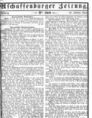 Aschaffenburger Zeitung Montag 30. Oktober 1854