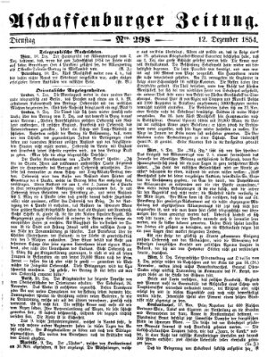 Aschaffenburger Zeitung Dienstag 12. Dezember 1854