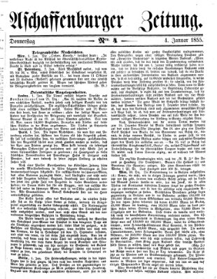 Aschaffenburger Zeitung Donnerstag 4. Januar 1855