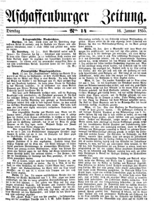 Aschaffenburger Zeitung Dienstag 16. Januar 1855