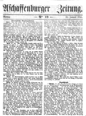 Aschaffenburger Zeitung Montag 22. Januar 1855