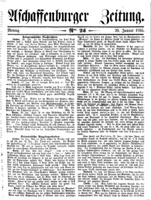 Aschaffenburger Zeitung Montag 29. Januar 1855