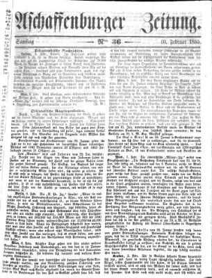 Aschaffenburger Zeitung Samstag 10. Februar 1855