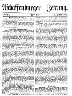 Aschaffenburger Zeitung Donnerstag 15. Februar 1855