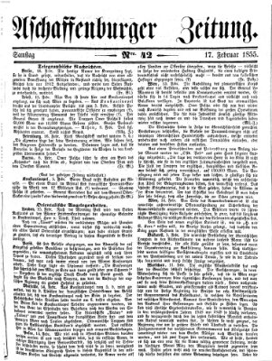 Aschaffenburger Zeitung Samstag 17. Februar 1855