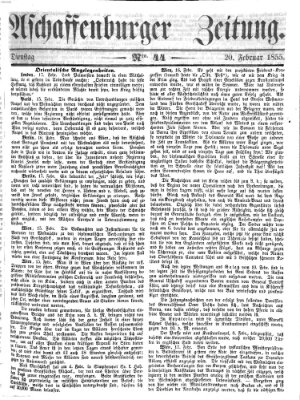 Aschaffenburger Zeitung Dienstag 20. Februar 1855