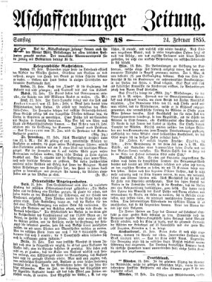 Aschaffenburger Zeitung Samstag 24. Februar 1855