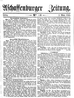 Aschaffenburger Zeitung Freitag 2. März 1855