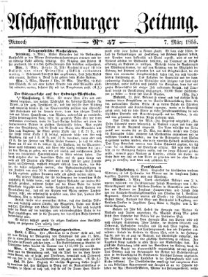 Aschaffenburger Zeitung Mittwoch 7. März 1855