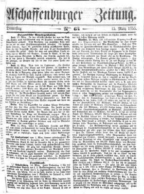 Aschaffenburger Zeitung Donnerstag 15. März 1855