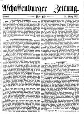 Aschaffenburger Zeitung Mittwoch 21. März 1855