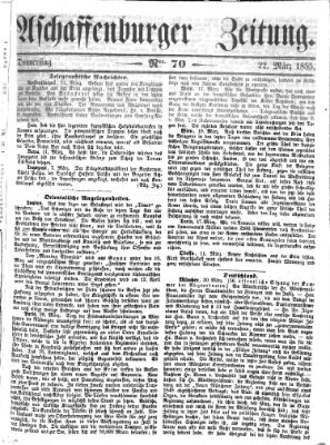 Aschaffenburger Zeitung Donnerstag 22. März 1855