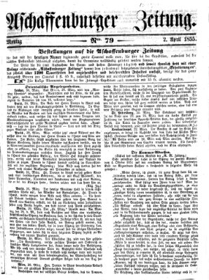 Aschaffenburger Zeitung Montag 2. April 1855