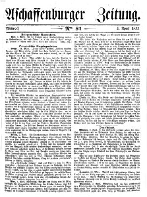 Aschaffenburger Zeitung Mittwoch 4. April 1855