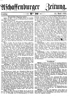 Aschaffenburger Zeitung Samstag 14. April 1855