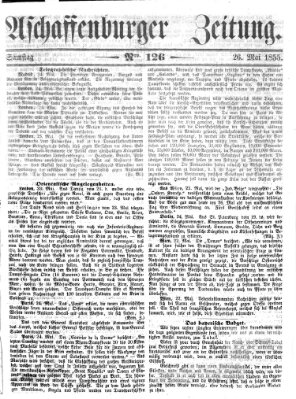 Aschaffenburger Zeitung Samstag 26. Mai 1855