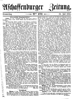 Aschaffenburger Zeitung Donnerstag 19. Juli 1855