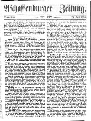 Aschaffenburger Zeitung Thursday 26. July 1855