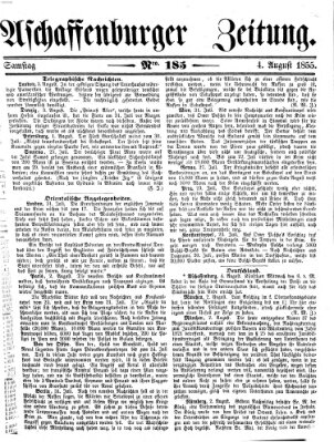 Aschaffenburger Zeitung Samstag 4. August 1855