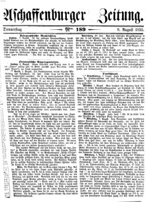 Aschaffenburger Zeitung Donnerstag 9. August 1855