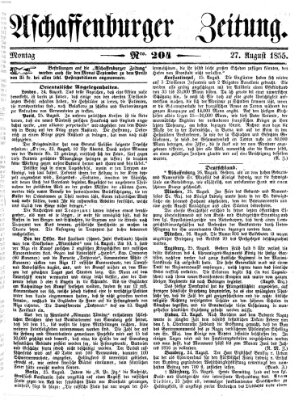 Aschaffenburger Zeitung Montag 27. August 1855