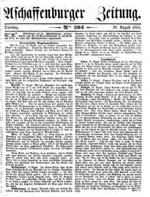 Aschaffenburger Zeitung Dienstag 28. August 1855