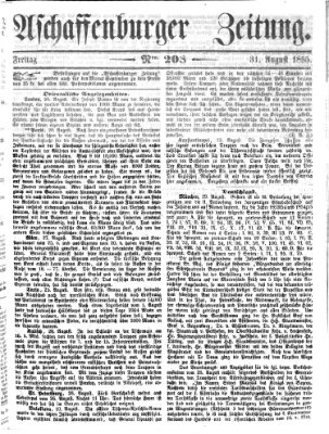 Aschaffenburger Zeitung Freitag 31. August 1855