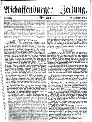 Aschaffenburger Zeitung Dienstag 9. Oktober 1855