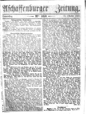 Aschaffenburger Zeitung Donnerstag 11. Oktober 1855