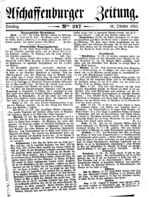 Aschaffenburger Zeitung Dienstag 16. Oktober 1855