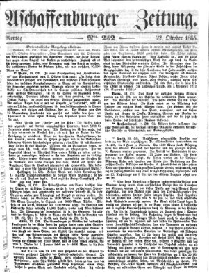 Aschaffenburger Zeitung Montag 22. Oktober 1855