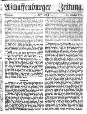 Aschaffenburger Zeitung Mittwoch 24. Oktober 1855