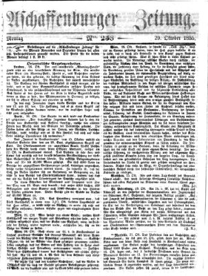 Aschaffenburger Zeitung Montag 29. Oktober 1855