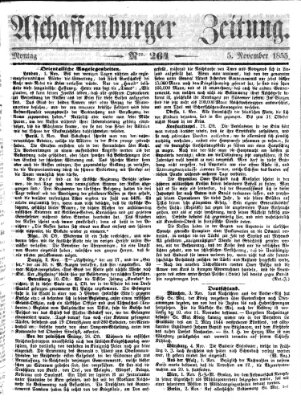 Aschaffenburger Zeitung Montag 5. November 1855