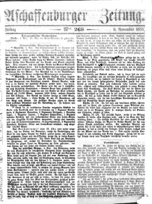 Aschaffenburger Zeitung Freitag 9. November 1855