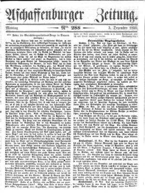 Aschaffenburger Zeitung Montag 3. Dezember 1855