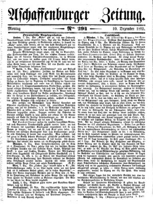 Aschaffenburger Zeitung Montag 10. Dezember 1855