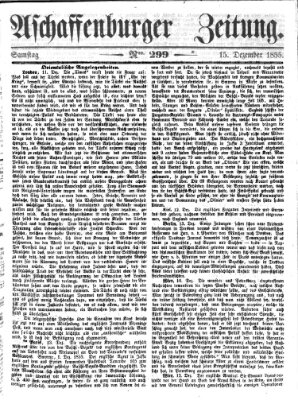 Aschaffenburger Zeitung Samstag 15. Dezember 1855