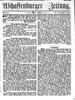 Aschaffenburger Zeitung Montag 31. Dezember 1855