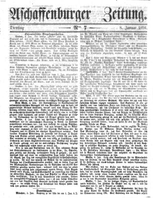 Aschaffenburger Zeitung Dienstag 8. Januar 1856